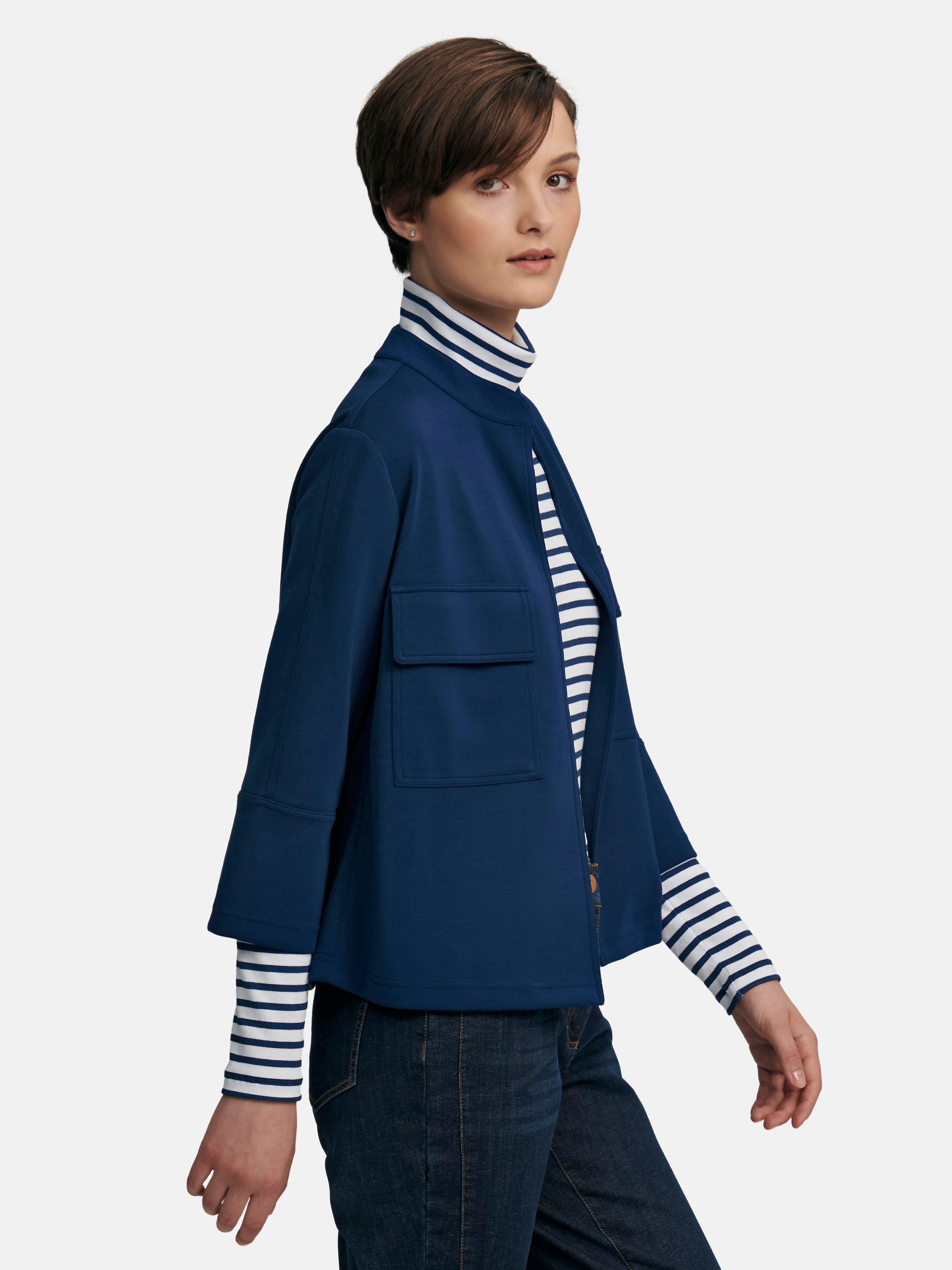 Jersey-Blazer mit 3/4-Arm