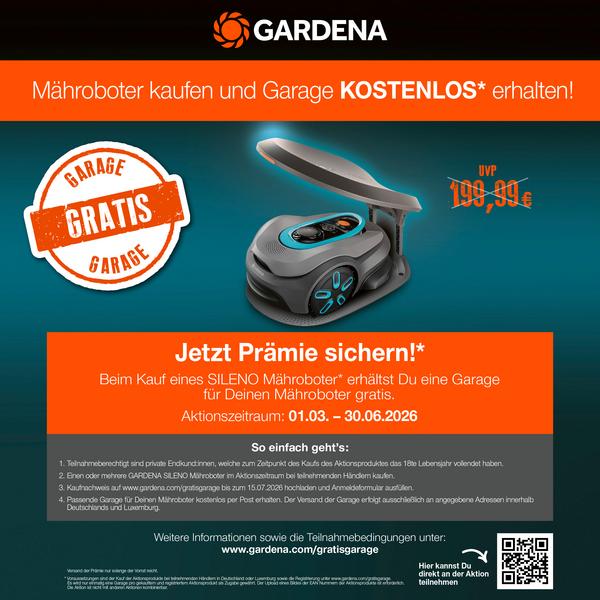GARDENA Mähroboter smart SILENO sense 600