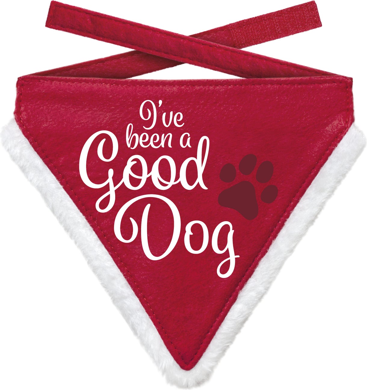 Plenty Gifts kerst bandana Good Dog rood M