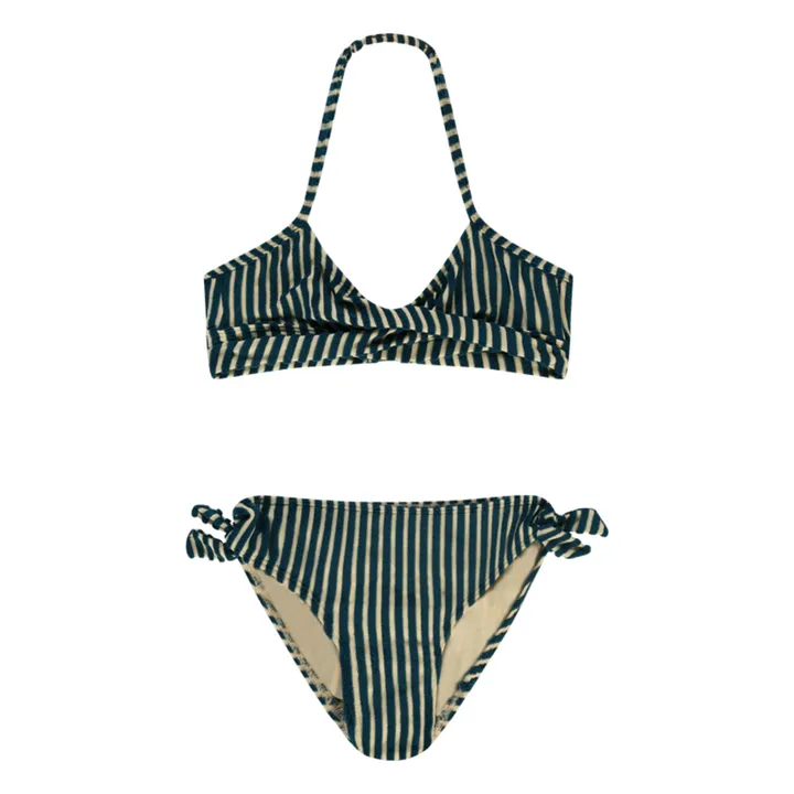 Beachlife Maillot 2 Pièces Croisé Rayures | Vert