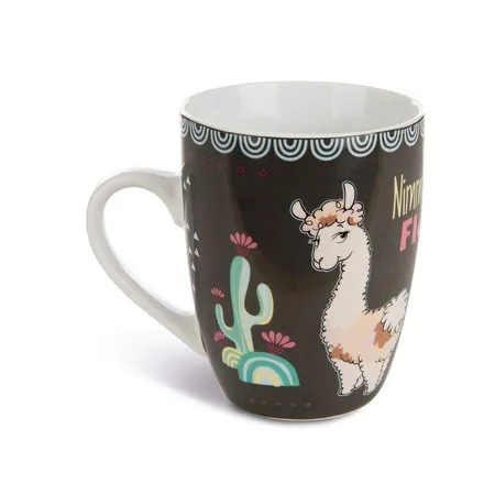 NICI Tasse Lama Flokatina aus Porzellan, 310 ml