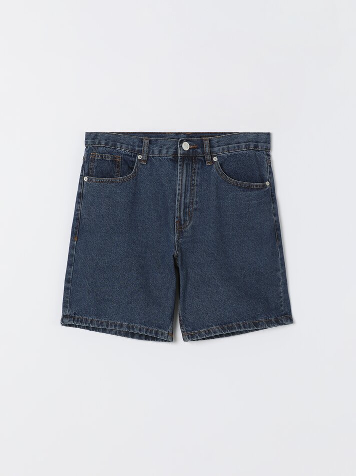 Bermuda jeans slim fit - Azul