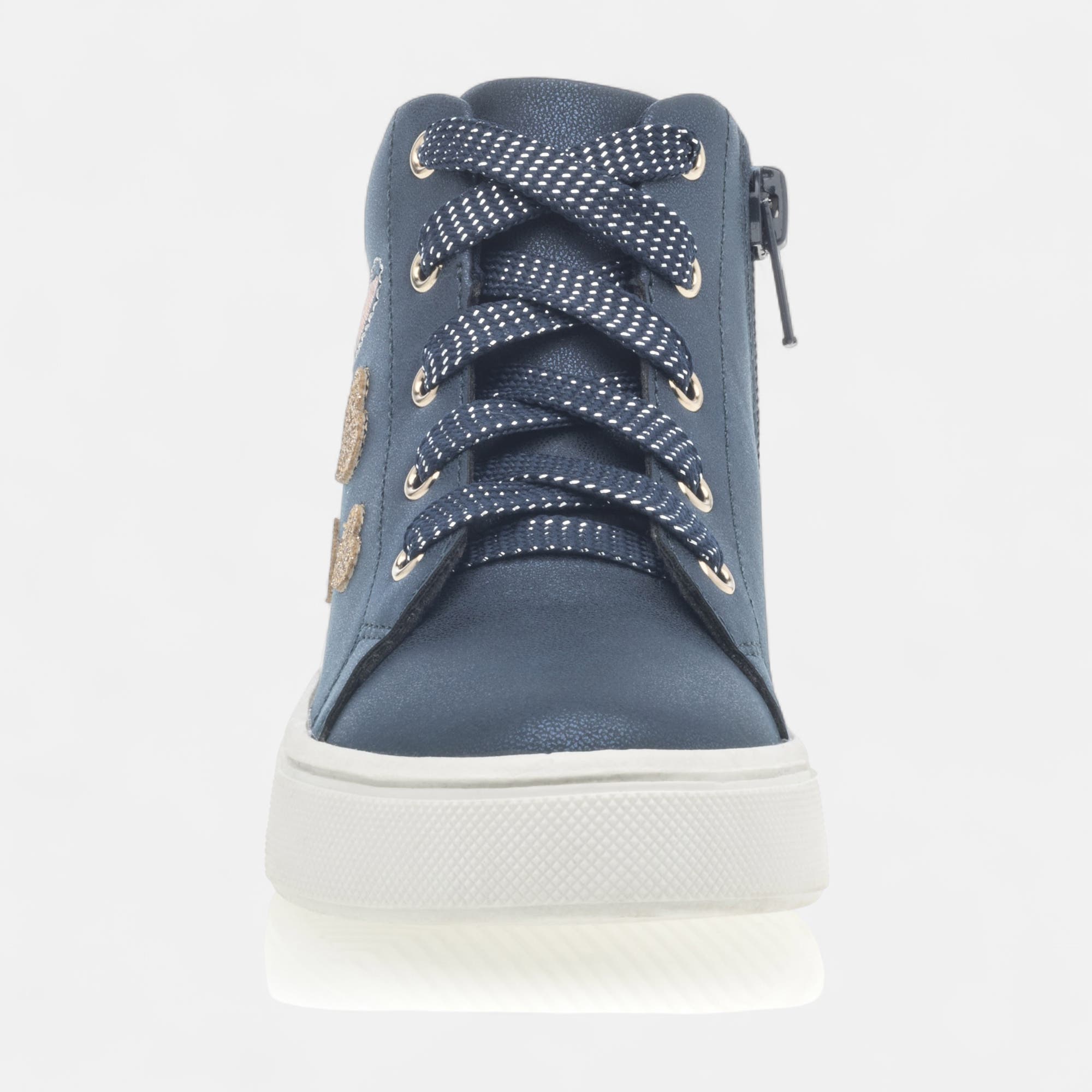 Baskets hautes Fille bleu marine