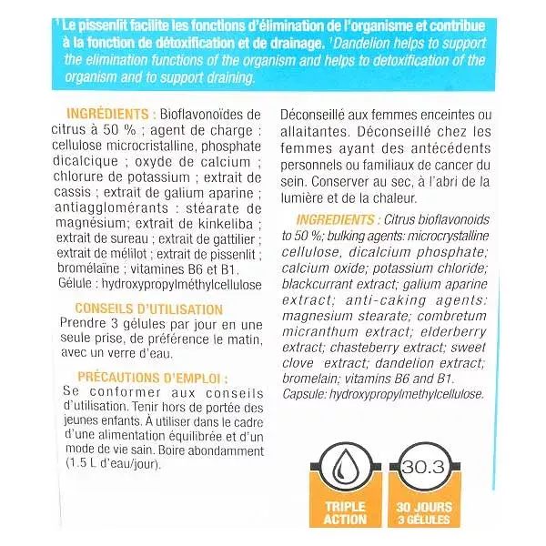 Eric Favre Draineur Watercut Excès d'Eau 90 gélules