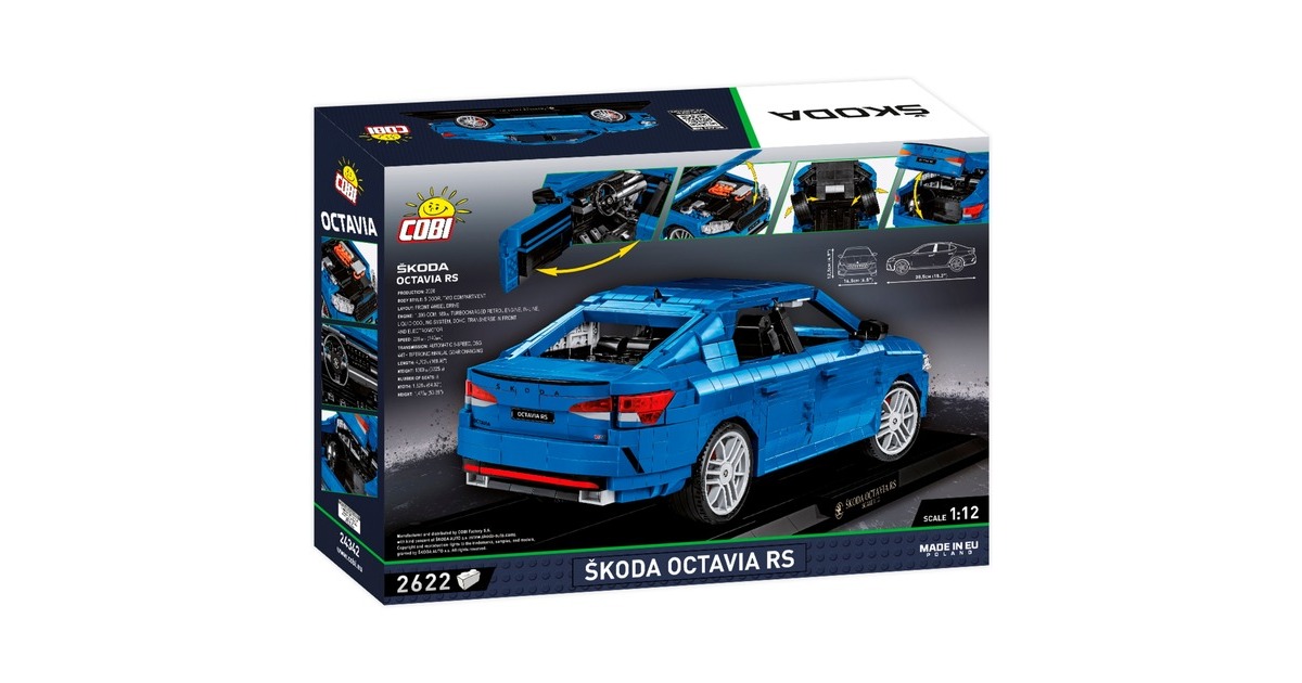 COBISkoda Octavia RS - Executive Edition Constructiespeelgoed  (Schaal 1:12)