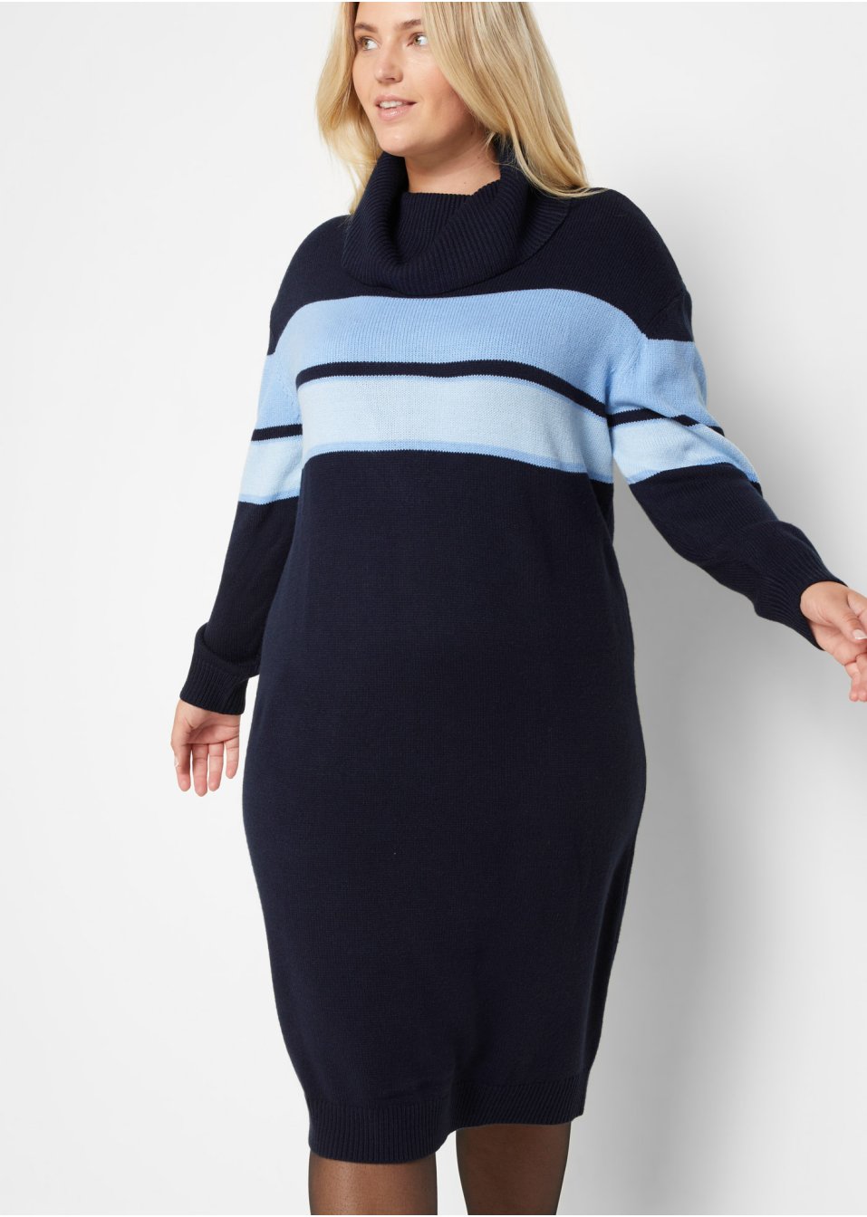 Robe en maille de coupe confortable, longueur genou