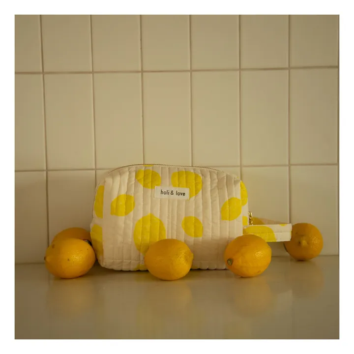 Holi & Love Trousse de Toilette Citron Coton Bio | Jaune