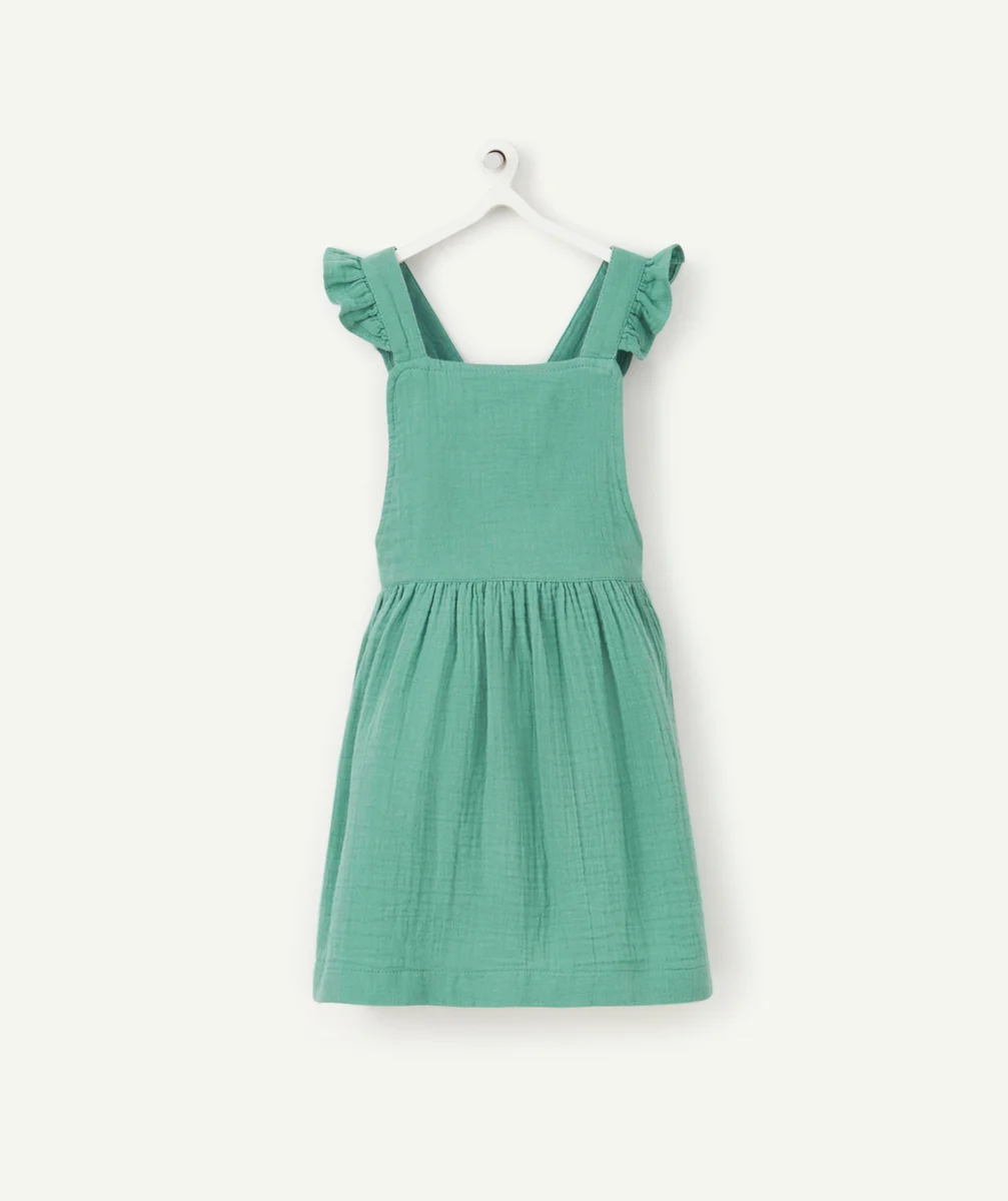 ROBE ÉVOLUTIVE VERTE EN GAZE DE COTON