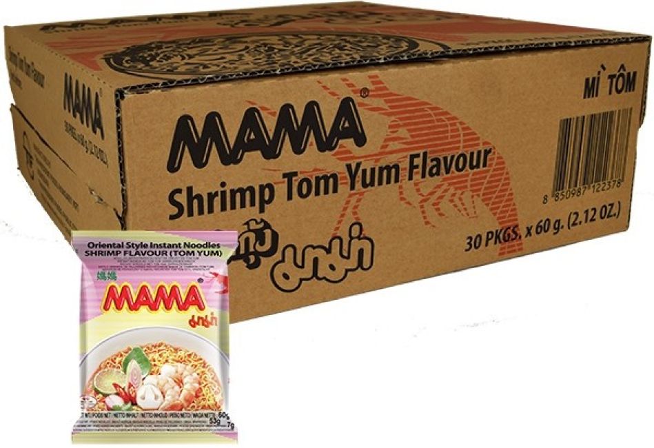 Mama Instant Noedels Tom Yum Garnalen Smaak 60gx30