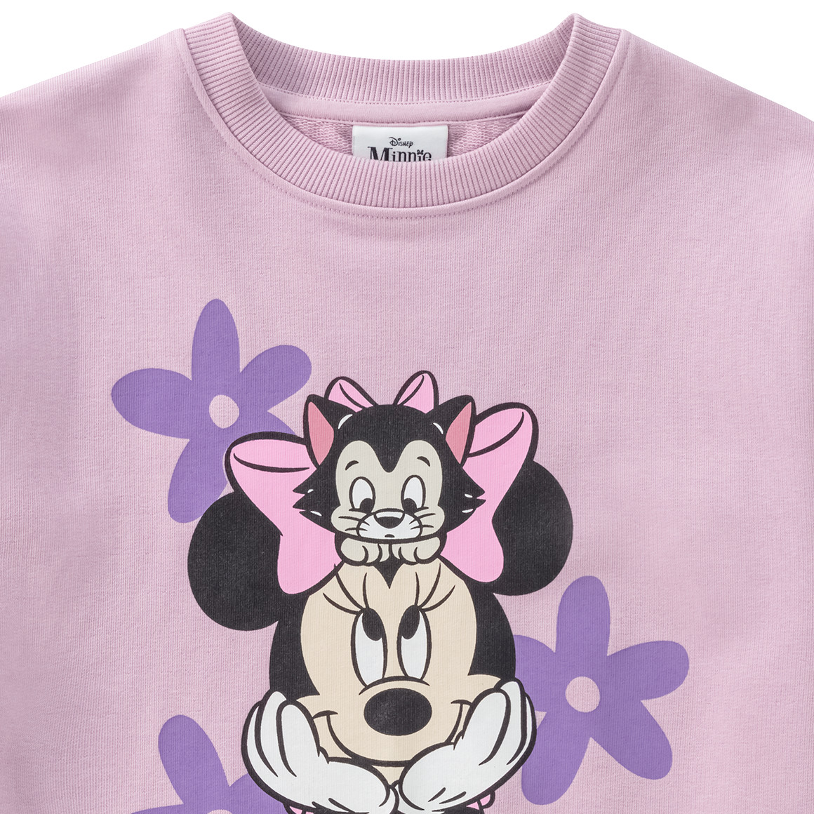 Topolino Minnie Maus Sweatshirt mit großem Print flieder