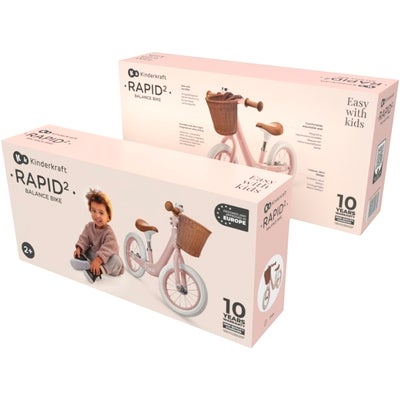 Kinderkraft RAPID 2 Balansesykkel, Rosa