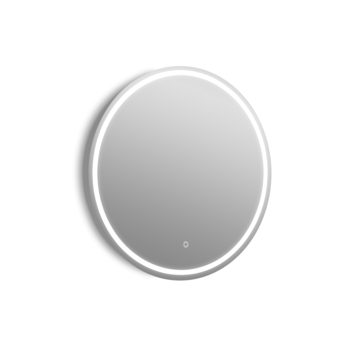 Badkamerspiegel Isla met verlichting rond 60 x 60 cm ø 60 cm met lijst chroom