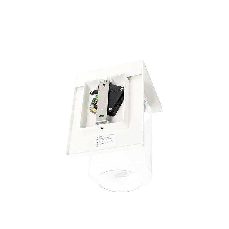 Moderne wandlamp wit met helde glas IP54 - Marshall