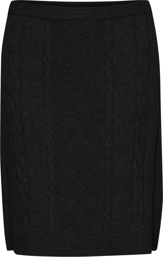 Cream CRDela Short Knit Skirt Pitch black