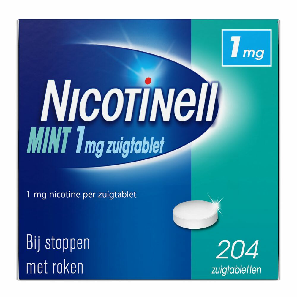 Nicotinell Zuigtablet Mint 1 mg204 zuigtabletten