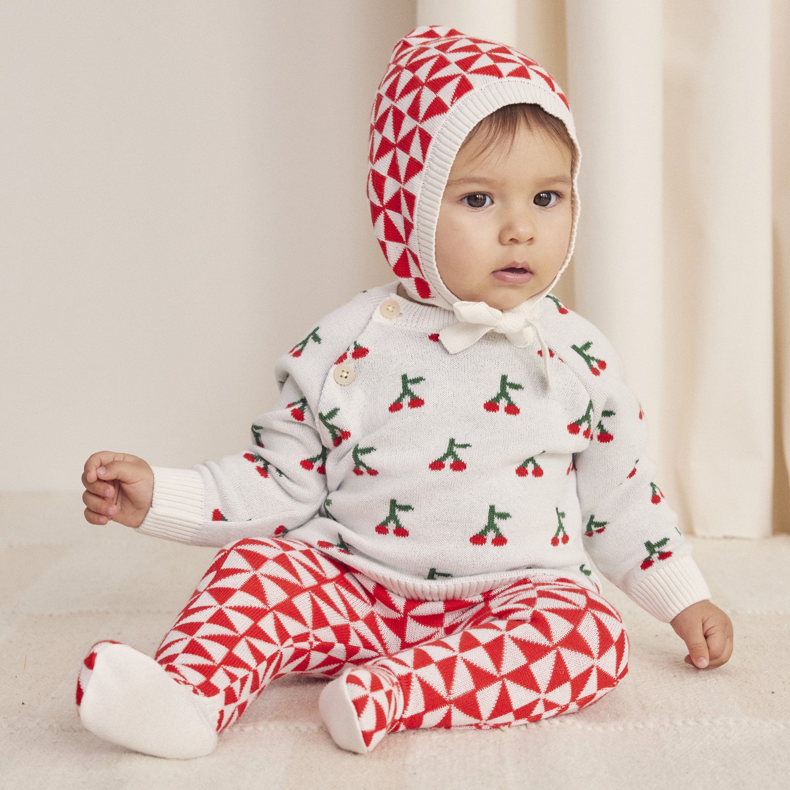Baby Geschenkset Cherry All Over Red