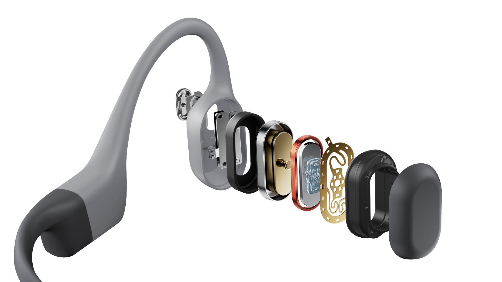 Shokz - OpenSwim Pro, Bone Conduction Headset - Grey