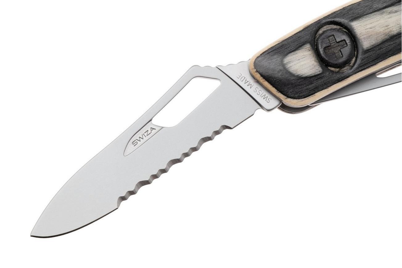 Swiza SH03 TR AM, KST.0036.6520, Laminate White, Zwitsers zakmes, partly serrated, 6 tools