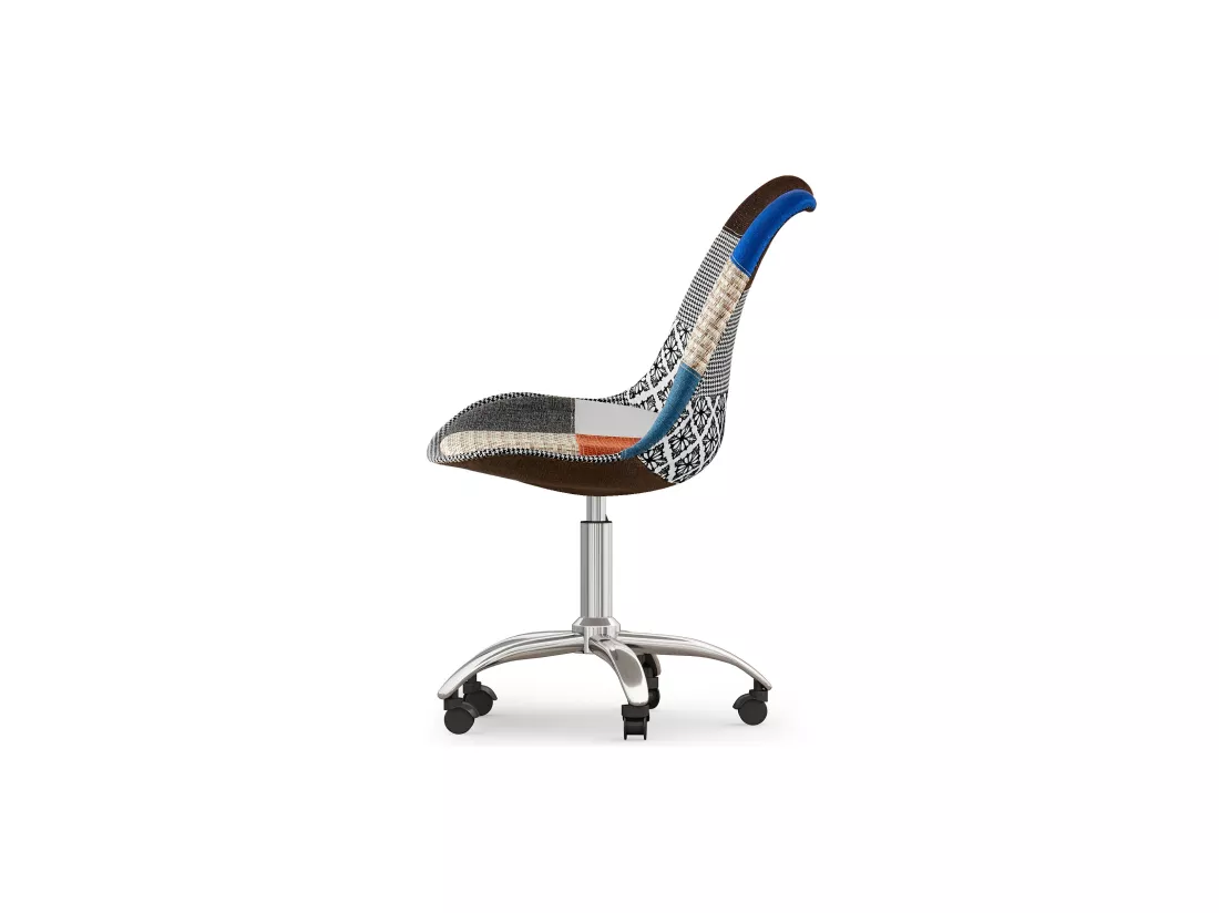 Chaise de Bureau Pivotante - Tissu Patchwork - Pixi Multicolore