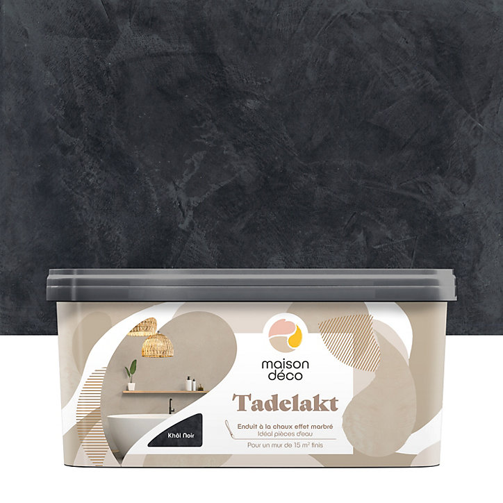 Enduit décoratif Maison Déco Tadelakt khol noir 5L