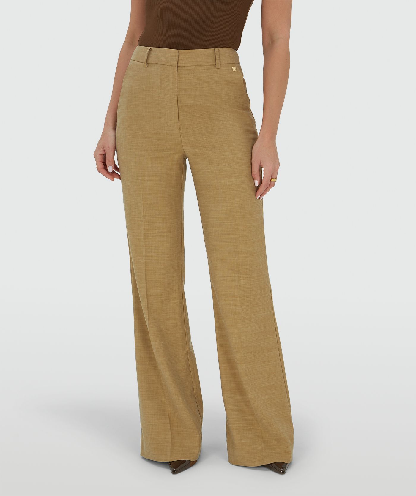 JV-DARBY high rise fitted pantalon - light camel