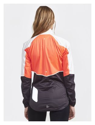 Veste Imperméable Craft ADV Bike Hydro Lumen Corail Noir Femme