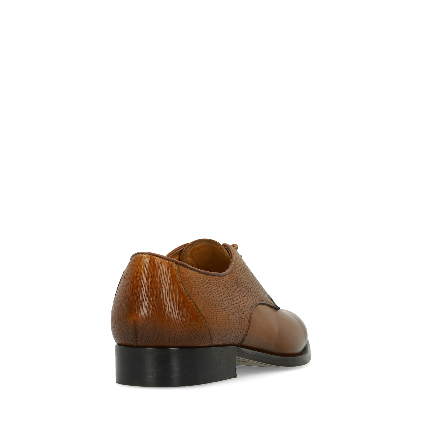 Cognac leren veterschoenen