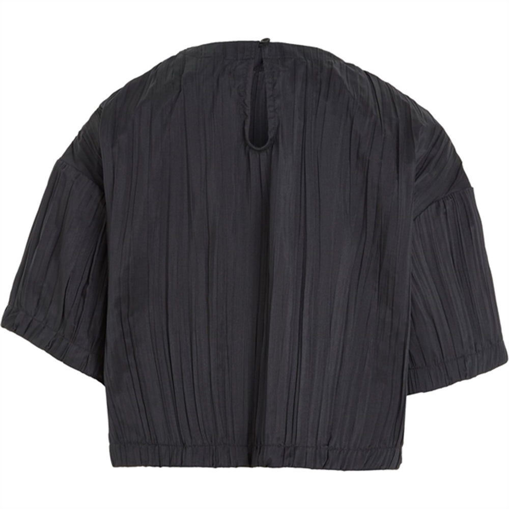 Festive Plisse T-Shirt Ck Black