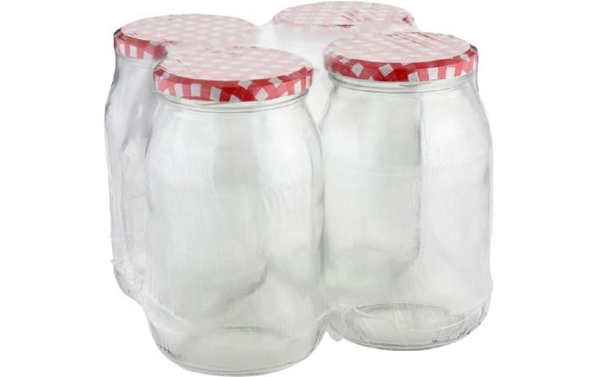 Einmachglas Karo 948 ml, 4 StückEinmachgläser Set