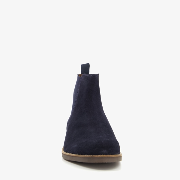 Van Beers suede heren chelsea boots blauw