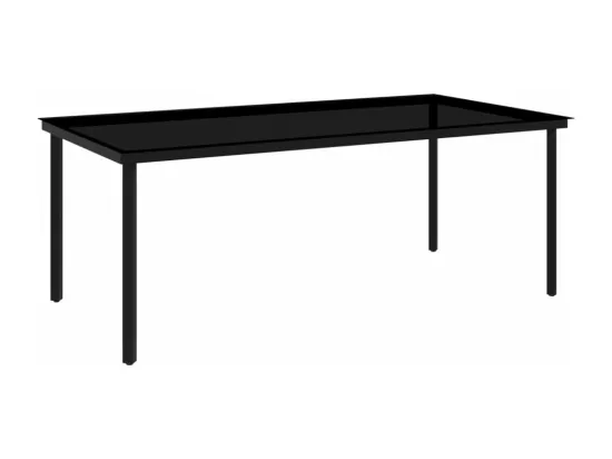 Ensemble de salle à manger de jardin et coussins 9 pièces Gris