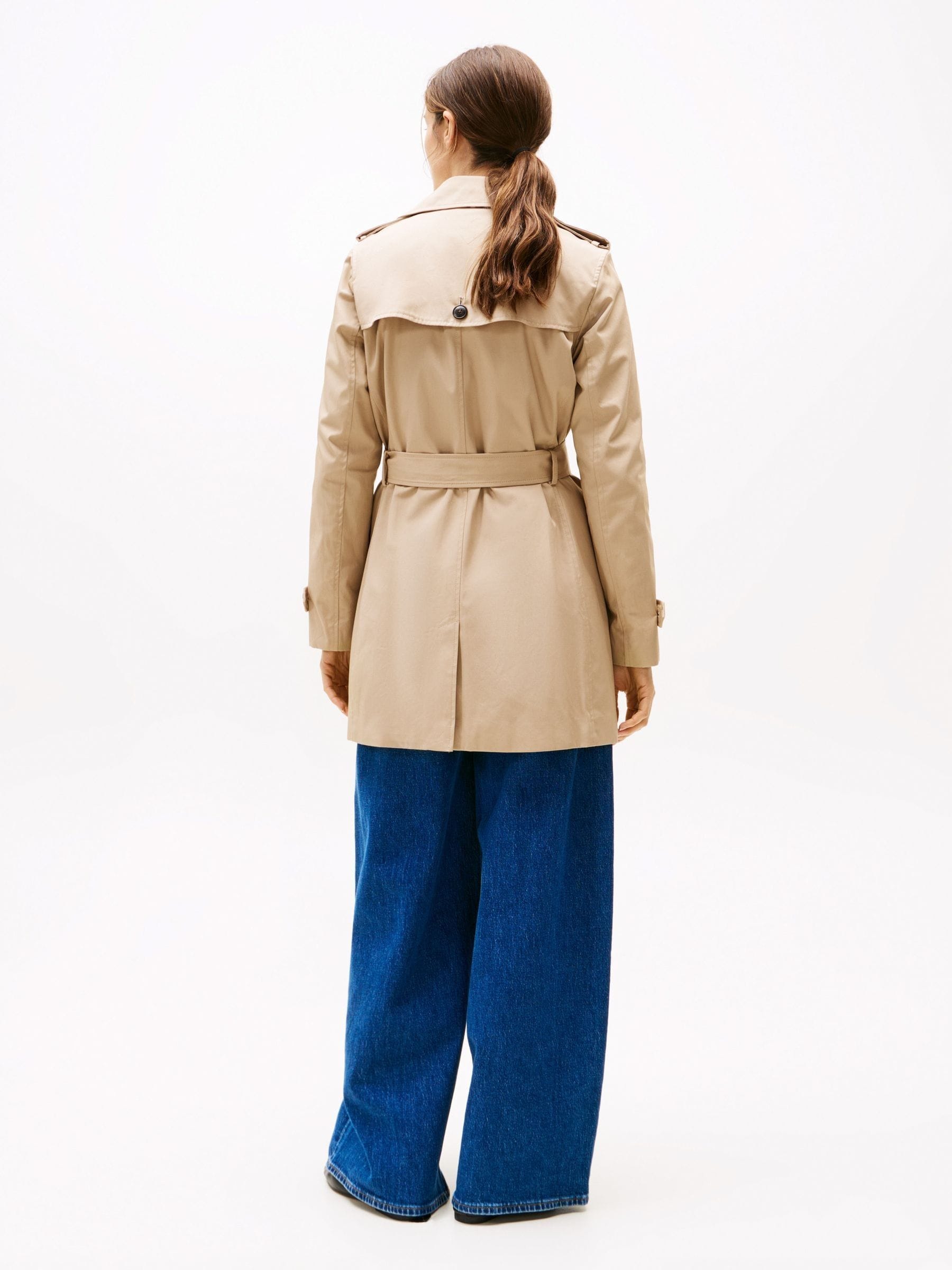 Tommy Hilfiger - Klassieke trenchcoat met korte overslag