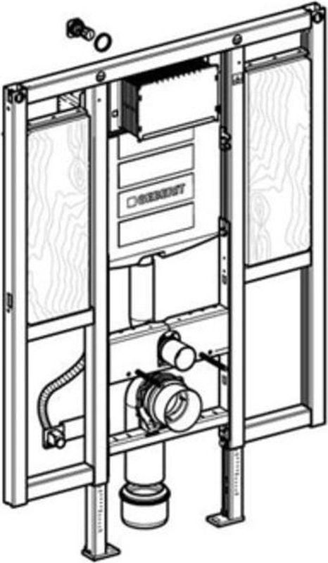 Geberit - Duofix Wc-Element - H112 - Reservoir UP320 - Armsteunbevestiging