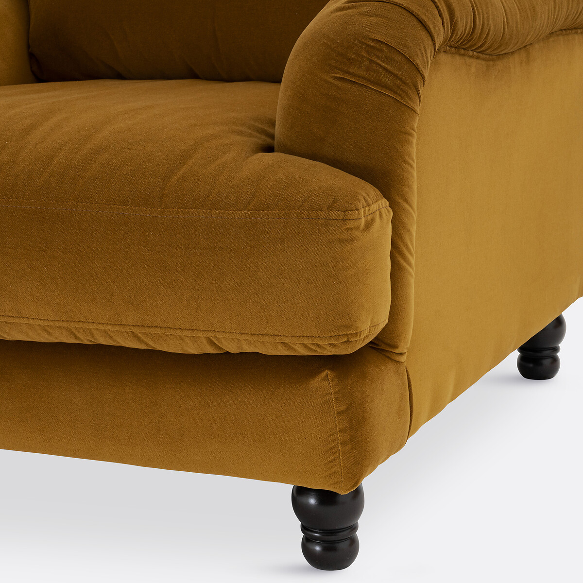 LA REDOUTE INTERIEURS<br>Poltrona de veludo, Meio-dia