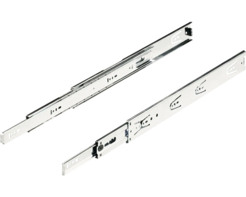 Ladegeleider, volledig uittrekbaar, 450 mm, verchroomd, 2 stuks