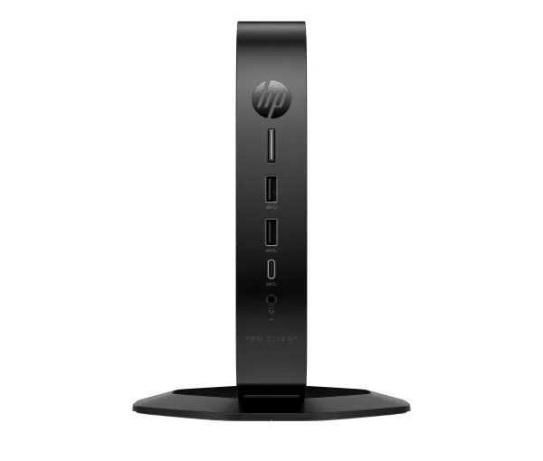 HP Pro t550 - Tynd klient - USFF 1 x Celeron J6412 / op til 2.6 GHz - RAM 8 GB - flash 64 GB - eMMC - UHD Graphics - Gigabit Ethernet - Win 10 IoT Enterprise 2021 LTSC - skærm: ingen