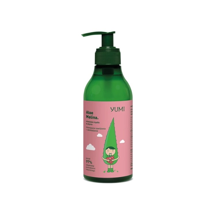 Yumi aloë Intensief hydraterende vloeibare handzeep Framboos 400 ml