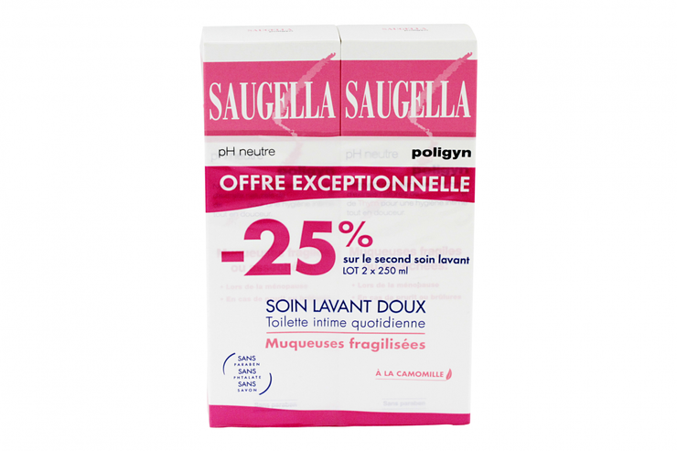 Poligyn nettoyant doux sans savon 2x250ml