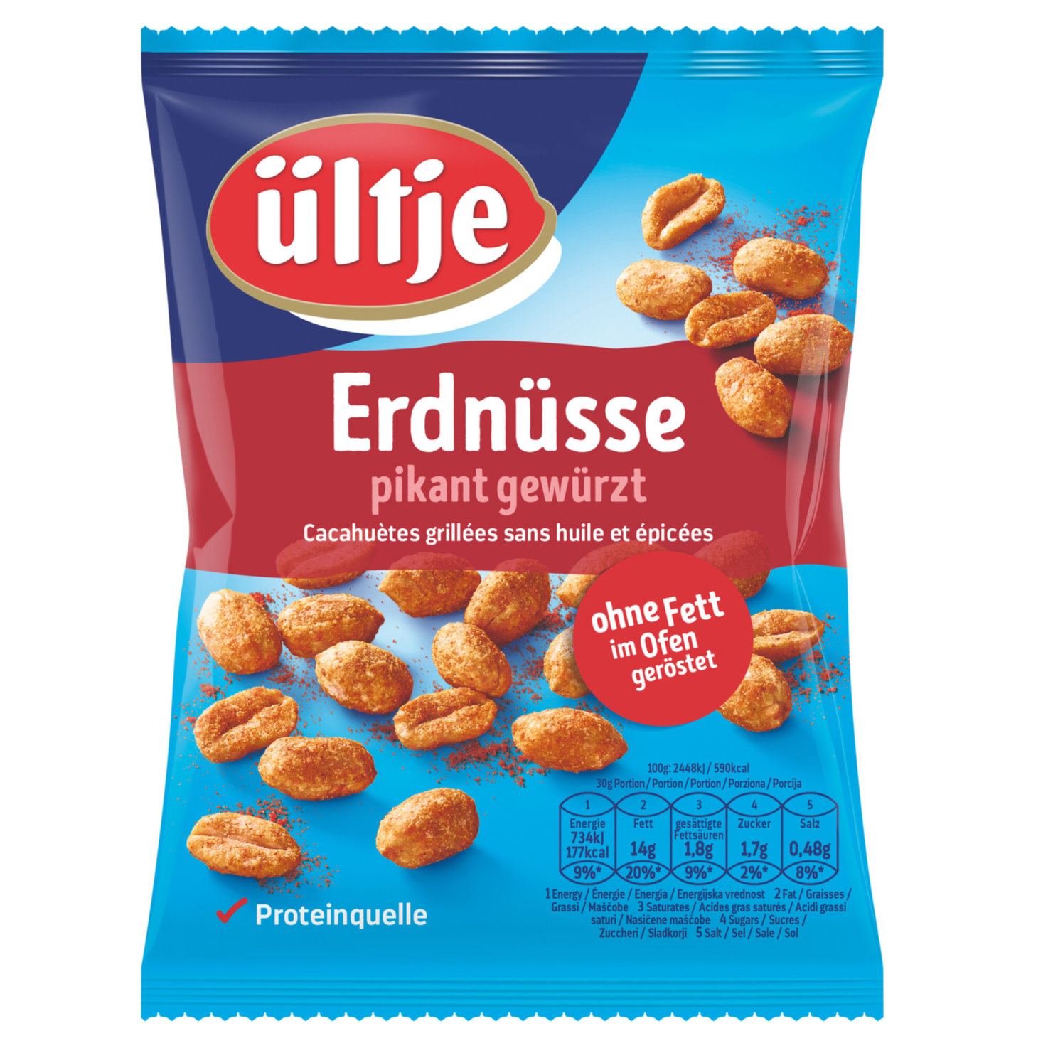 ültje Erdnüsse pikant ohne Fett
