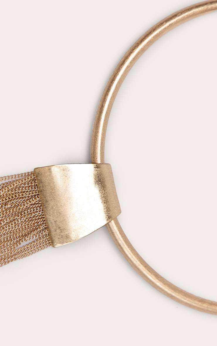 Doré Collier Ras-de-cou À Chaîne Drapée