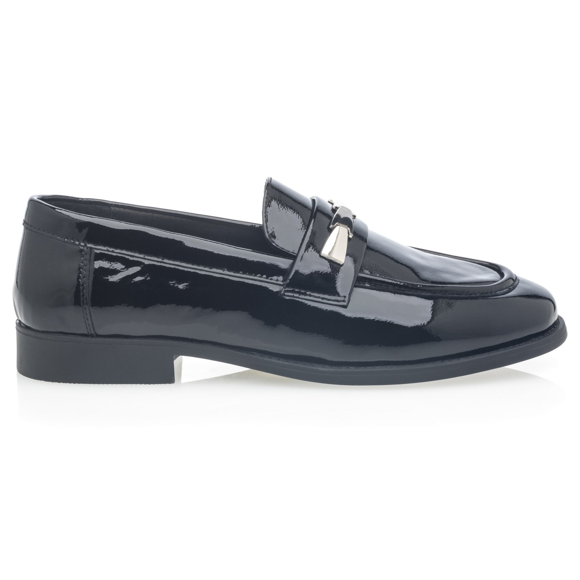 Mocassins Femme en cuir noir vernis