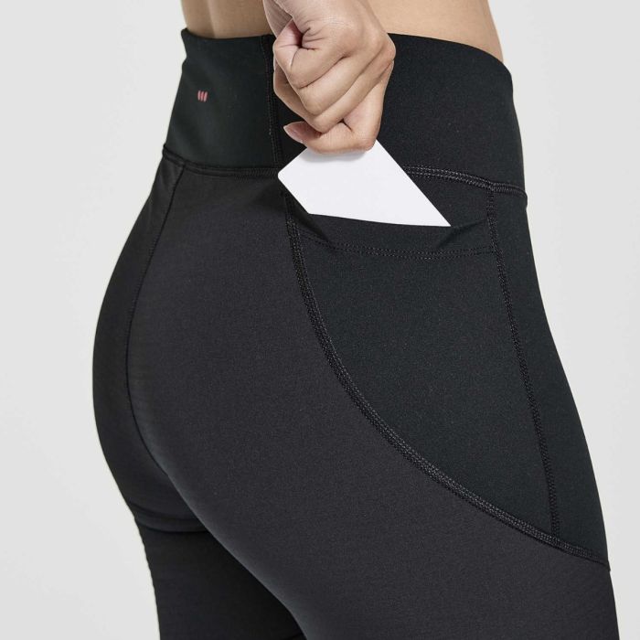 Saucony Dame Lange tights Boulder Wind Tights Sort