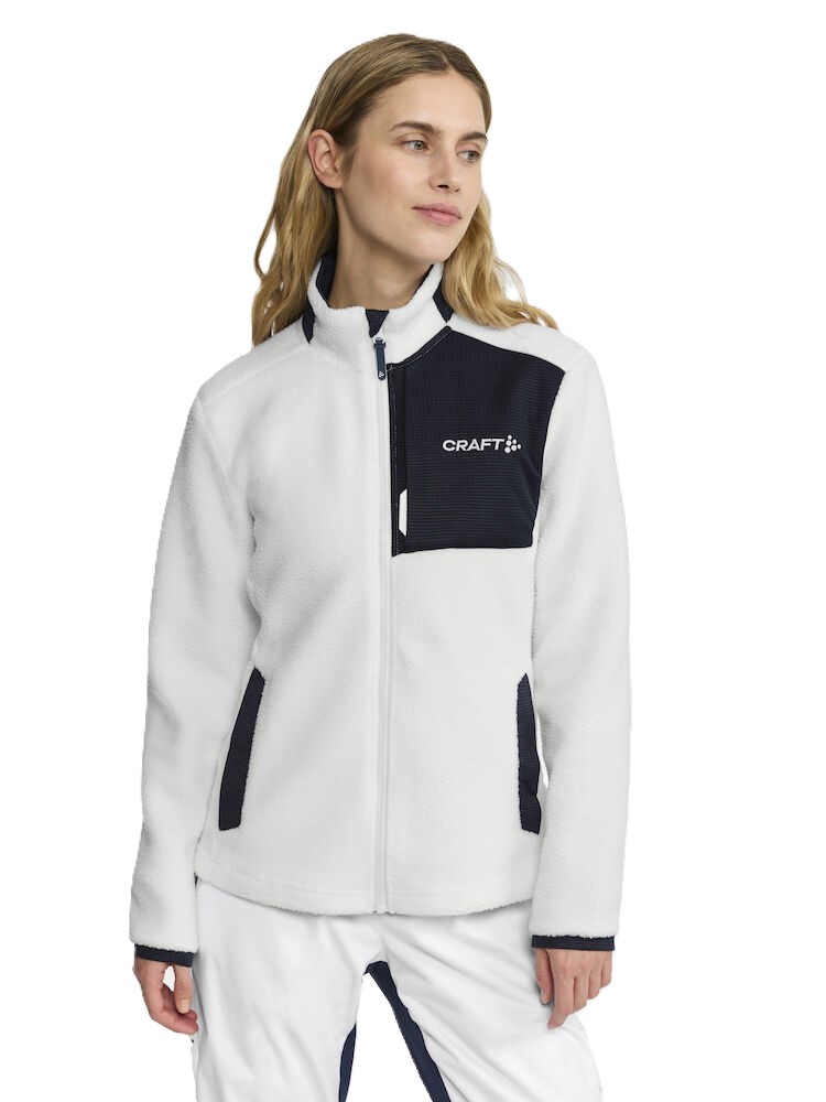 NOR Explore Pile Fleece Jacket Dame White/Blaze