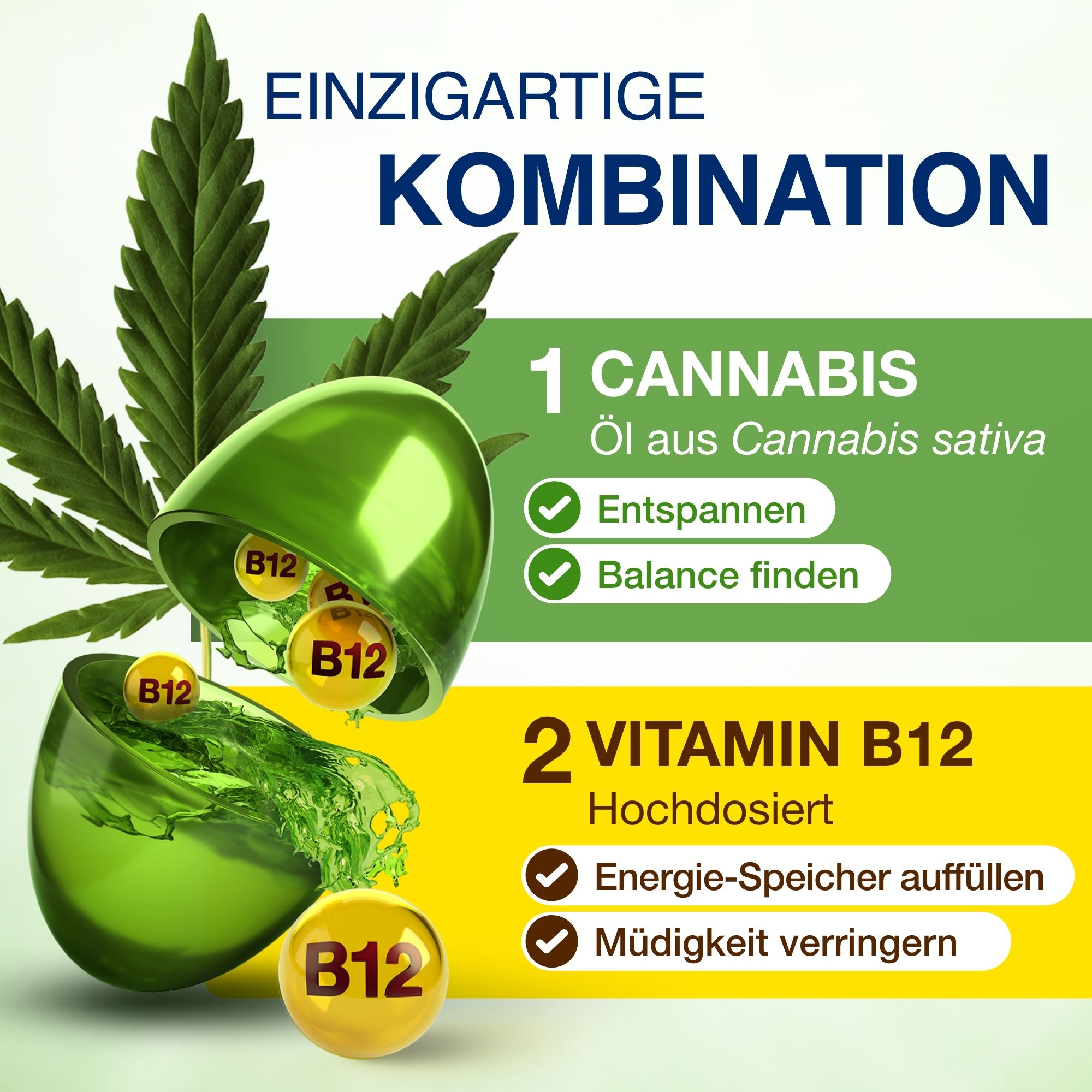 GELENCIUM® Cannabis Plus Kapseln mit Vitamin B12