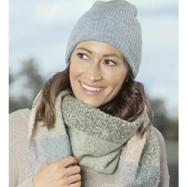 Strickmütze blau