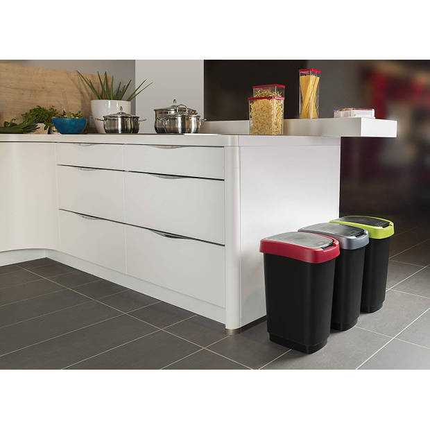Rotho Twist afvalemmer 25 l - zwart