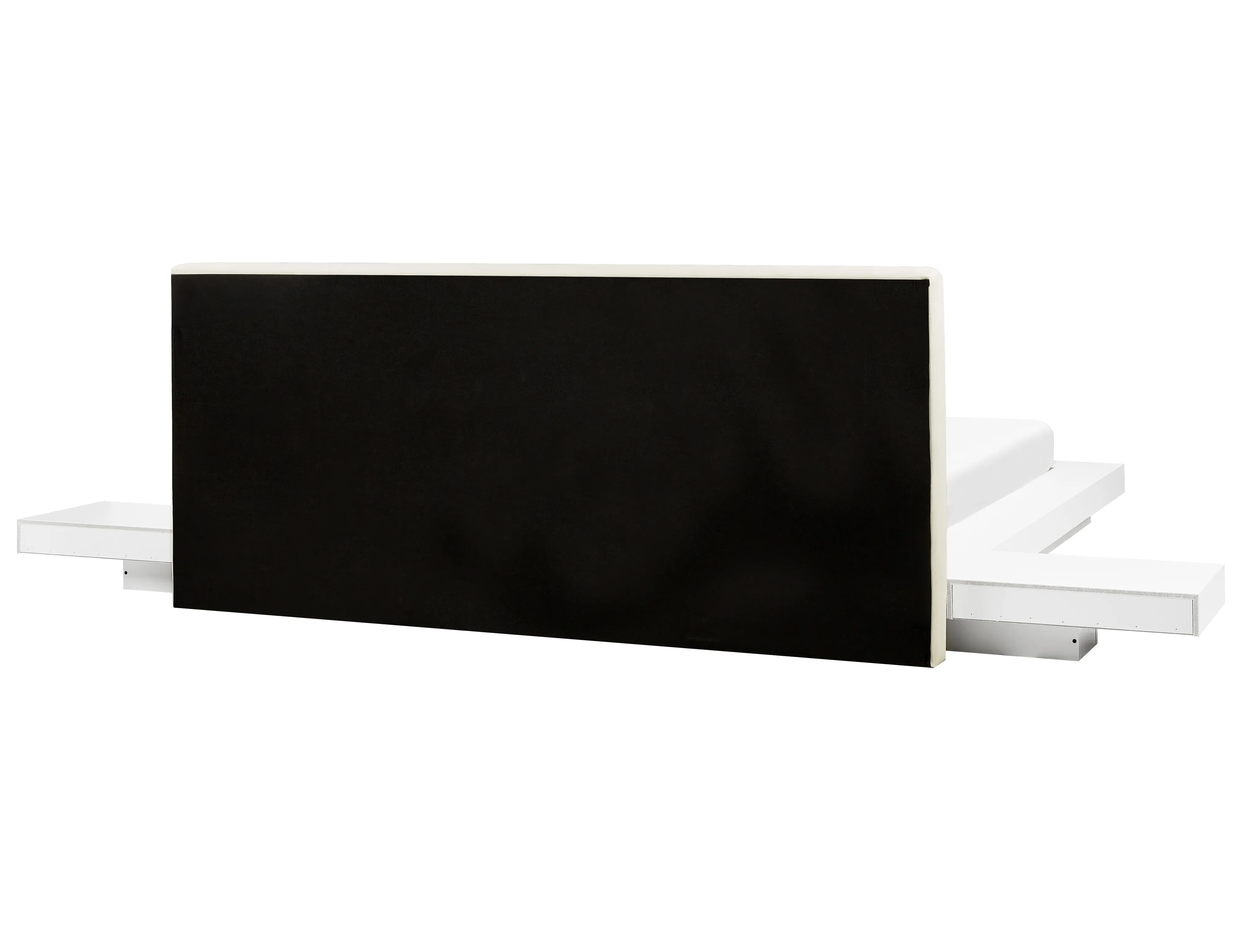 Bed met LED-verlichting Kunstleer ZEN 160 x 200 cm Wit