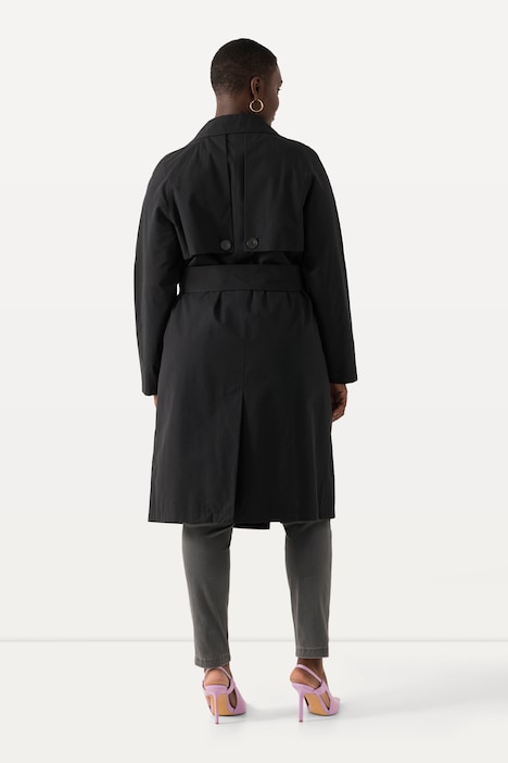 Trenchcoat, Reverskragen, Koller, Acetatfutter
