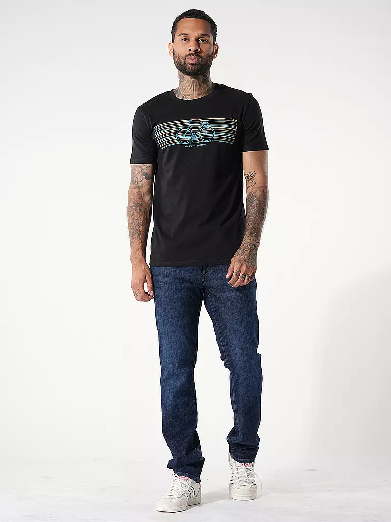 GREENBOMB T-Shirt GUIDE BIKE HAPPY schwarz
