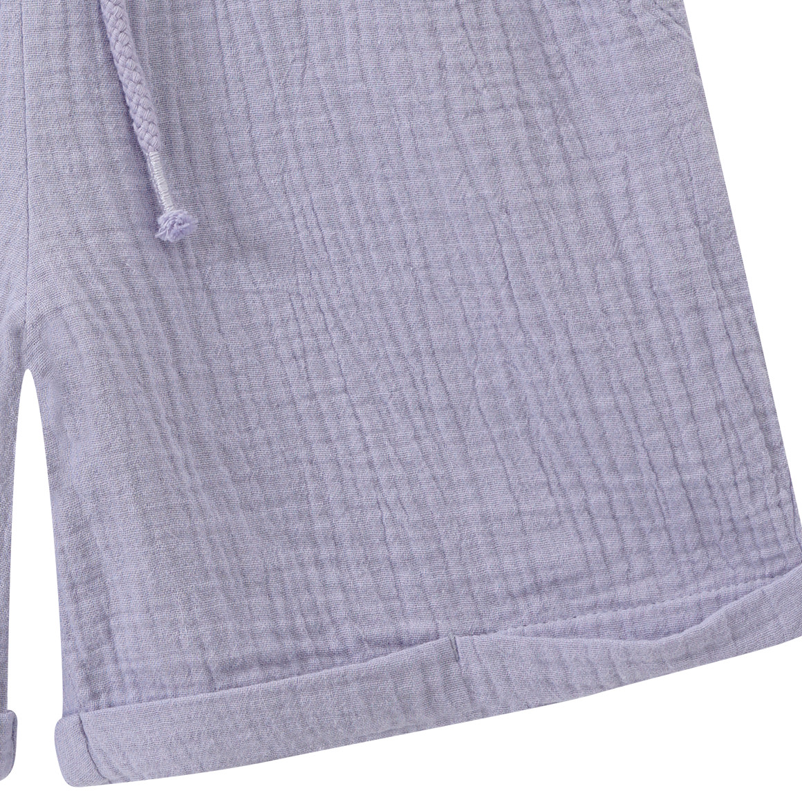 Topolino Pure Collection Kinder Musselin-Shorts mit Elastikbund hellblau